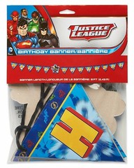 Justice League Party Banner Superman Batman Flash Superhero Birthday Party Décor