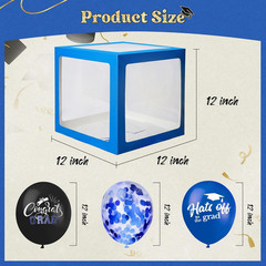 2026 Graduation Decorations 4 Grad Balloon Boxes with Letters 2026 Grad & so Pro