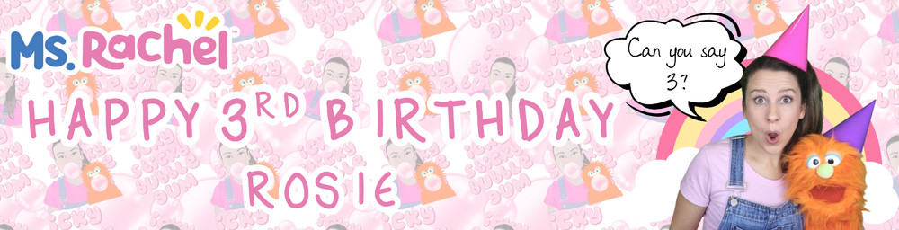 MS RACHEL BIRTHDAY BANNER CUSTOM PERSONALIZED DECOR NAME PARTY PHOTO