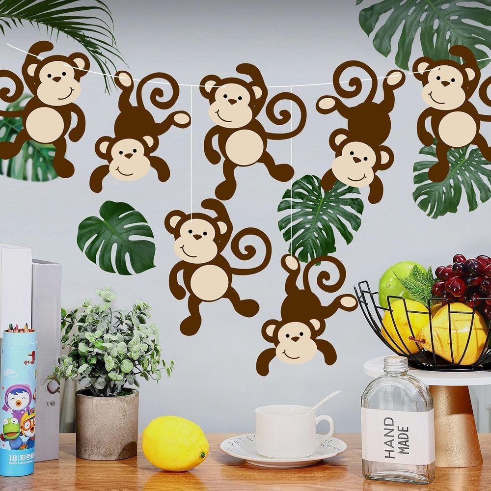 Monkey Cutouts Jungle Party Decorations Monkeys Birthday Party Supplies Paper Sa