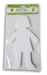 15 Count Paper People Girl Cutouts White Shapes For Crafts School Art Project