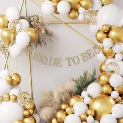 Bride to Be Banner Bachelorette Decor Gold Glitter Wedding Party Signs