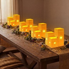 Grinsvalley 12 Pcs Princess Sun Lantern Centerpieces for Table 3 Size Gold Pr…