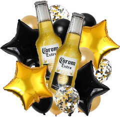 18Pcs Corona Beer Mug Themed Party Decoration for Man Cheers Balloon Birthday De