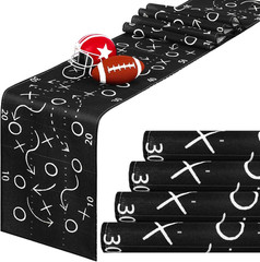 2 Pcs Footballs Party Decorations Football Court Table Runner Touchdown Sport Pa