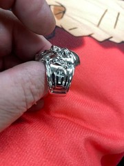 Nosferatu Face Plated Brass Ring – Trick Or Treat Studios Size 12