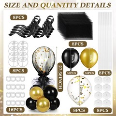 8 Set Table Centerpieces Balloons Stand Kit, 80 Pcs Latex Balloons and Table …