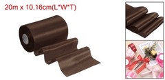 4 Inch x 22 Yards Satin Ribbon Roll Gift Wrapping Ribbon Dark Brown