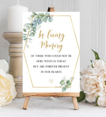 Eucalyptus Wedding In Loving Memory of Someone in Heaven Sign
