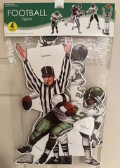 Football Players Referee 17″-22″ 4 Pieces for Birthday Party Wall Decoration NEW