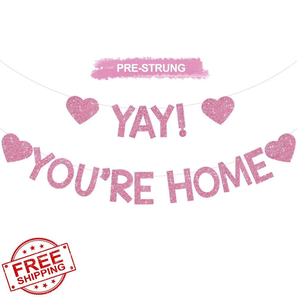 RICHHHA Pink Welcome Home Banner Yay!