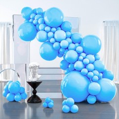 Light Blue Balloons 127pcs Different Sizes Pack of 36 18 12 10 5 Inch Baby Pa…