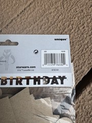 Star Wars Mandalorian Happy Birthday Banner 6 Ft Grogu Baby Yoda Party NEW