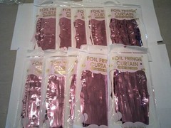 10 Pack Pink Themed Party Decorations 3.3×6.6 ft Foil Fringe Curtains