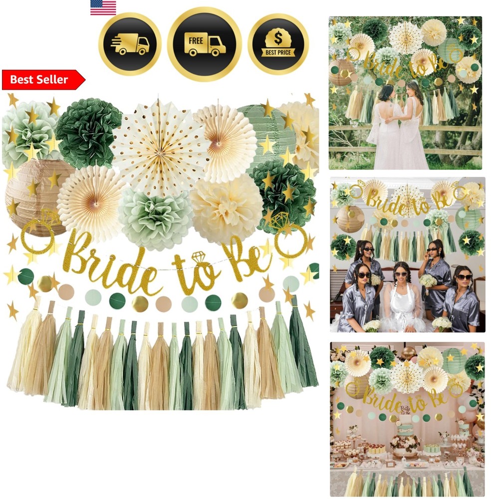 Sage Green Bachelorette Party Decorations Bridal Shower Decor Set Wedding Suite