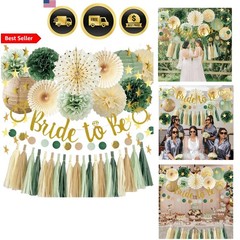 Sage Green Bachelorette Party Decorations Bridal Shower Decor Set Wedding Suite