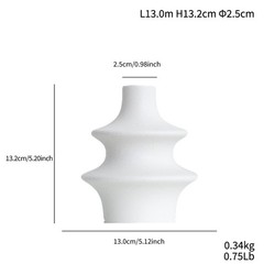 Modern Spiral Ceramic Vase – Minimalist Black White Floral Vessel for Home Decor