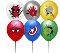 Superhero Happy Brithday Decorations Party Supplies Kit Photo Backdrop Balloons