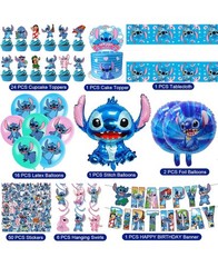 101pc stitch theme party supplies pack