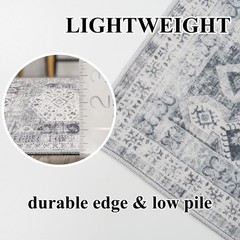 RUUGME Washable 2×3 Area Rug – Entryway Vintage Rustic Style Area Rugs Non Sl…