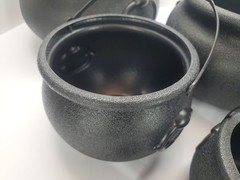 Halloween 6-in-1 Large Black Plastic Witches Cauldron for Party Decor