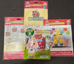 Cocomelon Happy Birthday Party Decorations Supplies lot cake topper backdrop etc