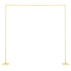 8 x 8 ft Square Gold Metal Arch Backdrop Stand for Weddings and Parties
