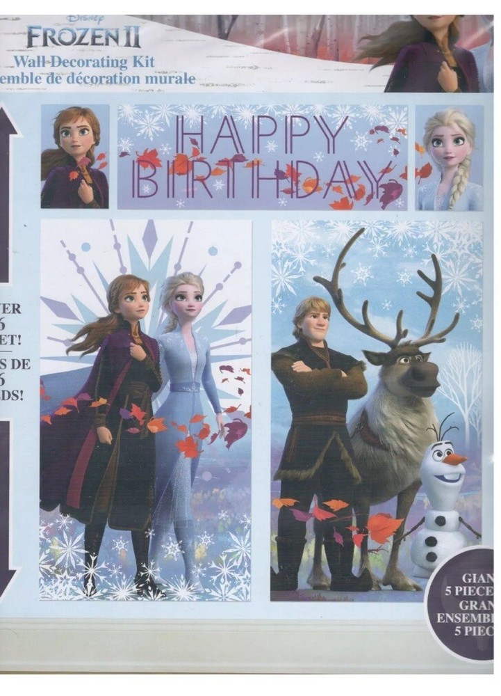 Disney FROZEN 2 II Scene Setter BIRTHDAY party wall poster backdrop Anna Elsa +