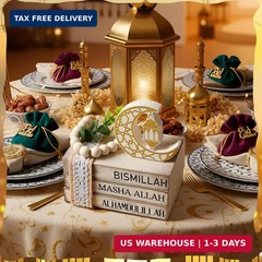 Ramadan Decorations for Home Eid Mubarak Decorations Wood Ramadan Table Sign Gol