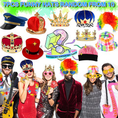 Fun Photo Booth Props Set – Hats, Glasses, Wigs for All Occasions!