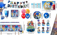 Sonic Birthday Party Decorations Sonic Party Tableware Banners Balloons Backdrop