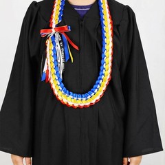 Vibrant Hand-Woven Graduation Leis – Adjustable 48-Inch Lei for Celebrations
