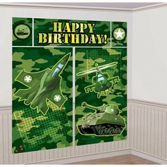 Army Camo Giant Scene Setter Wall Decorating Kit 6 Ft Birthday Party Backdrop