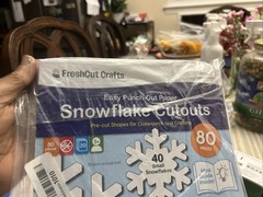80 Pieces Snowflake Paper Cutouts with IDEA Guide, 2-Sided US Made Card Stock…