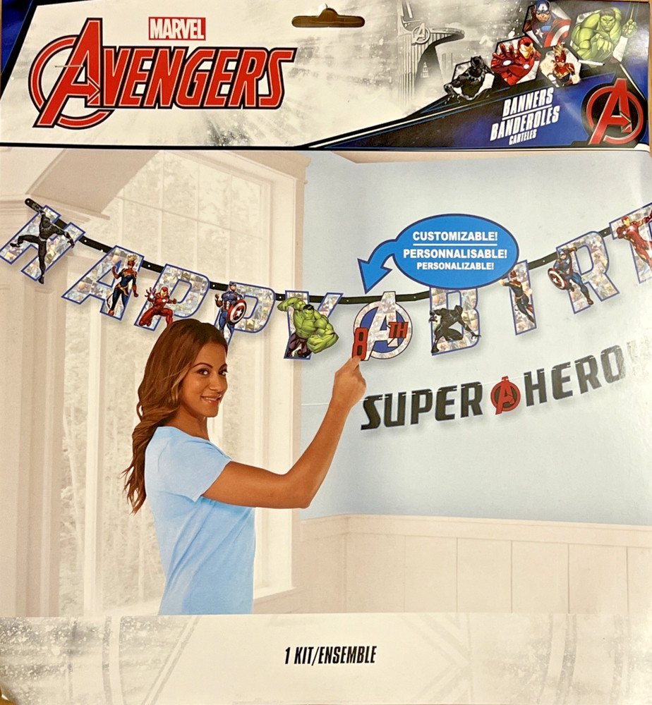 Marvel AVENGERS Super Hero Birthday Party Kit Kids Boys Hulk Captain America NEW