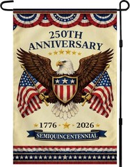 Bald Eagle 250th Anniversary Garden Flag – Double-Sided, Weather-Resistant 12×18