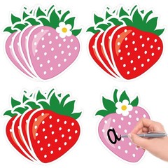 70PCS Strawberry Cutouts Bulletin Board Decorations Sweet Wall Decals -Cuts S…