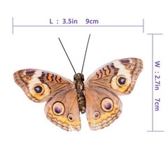 YCHTEWY-Feather Fake Butterfly for Craft Decoration Set of 12 with A, A Clip