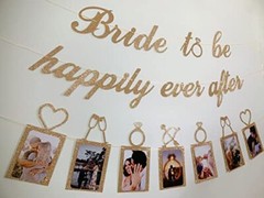Bridal Shower Decorations – Bride to be happily ever after Banner and Photo B…
