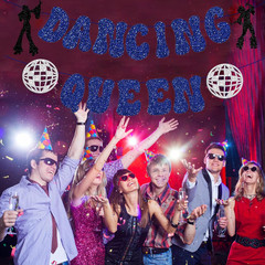 Glitter Dancing Queen Party Decorations, Mamma Mia Bachelorette Party Decoration