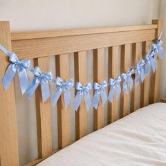 2 Pack Bow Garland Banner, 8.3 ft Pre-Strung Satin Ribbon Bow Decorations for…