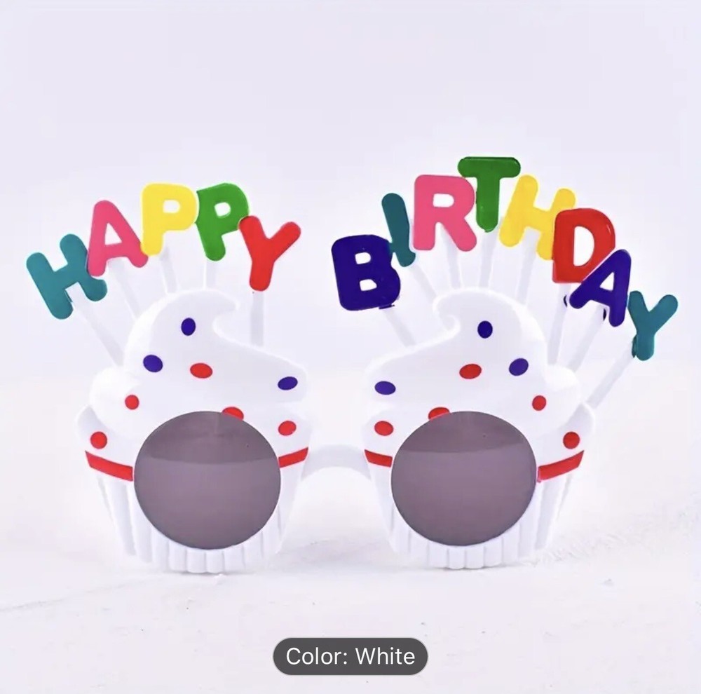 1 Pcs Happy Birthday Sunglasses,Birthday Photo Props Funny Novelty Glasses