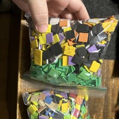 Minecraft Party Foam Squares Craft Half Inch Hand Cut -2 Sandwich Bags