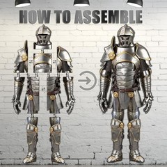 30 Medieval Party Decorations – 6ft Armor Knight Cutouts, Torch Props & Shields
