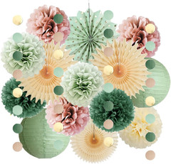 Sage Green and Dusty Pink Party Decorations Retro Olive Sage Green and Dusty Ros