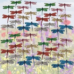 Sparkling Dragonfly Clip On Ornaments – 48pc 4″ Metallic Craft Embellishments