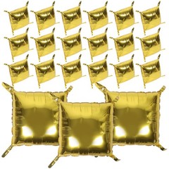 50Pcs Durable Gold Square Foil Balloons Wall Backdrop for Graduation Party