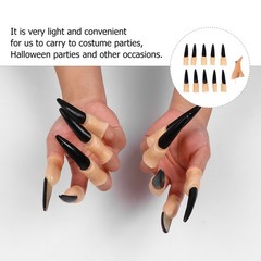 11Pcs Halloween Decorative Zombie Fingernail Finger Trick Prop Witch Nose