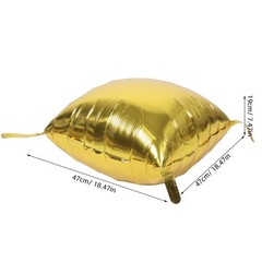 50Pcs Durable Gold Square Foil Balloons Wall Backdrop for Graduation Party