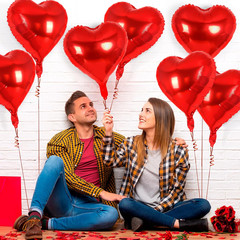 24 Globos De Aluminio Corazones Rojo 18 Inches Para San Valentín Mi Novia Mujer